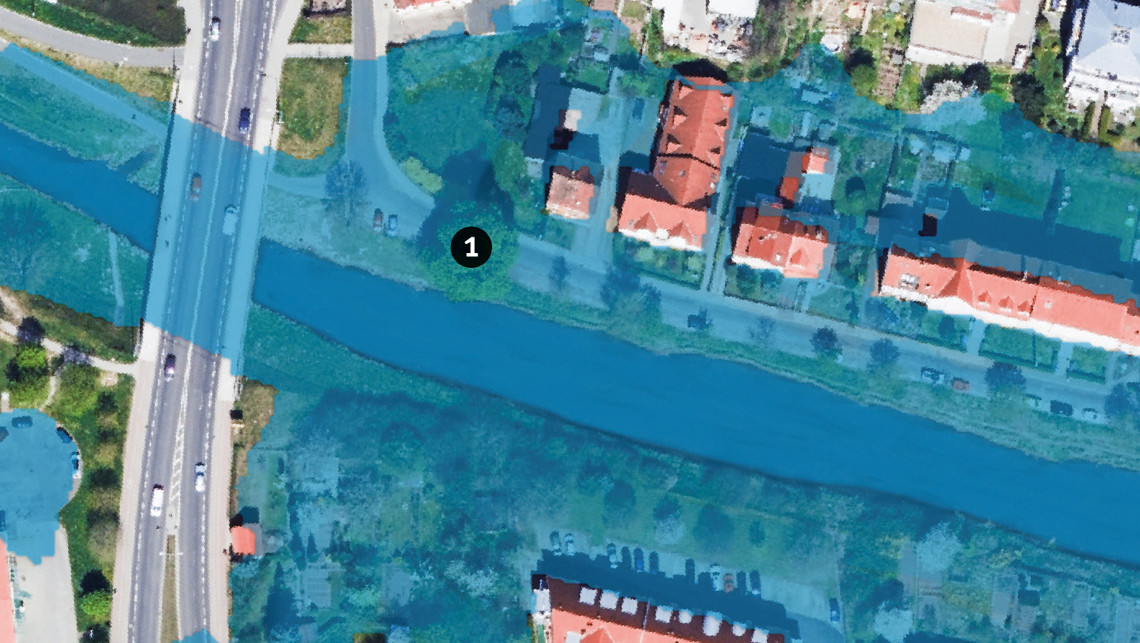 MKIII Tiefenbacher-Allee Höhe Mühlhäuser Straßenbrücke Überflutungsfläche Istzustand