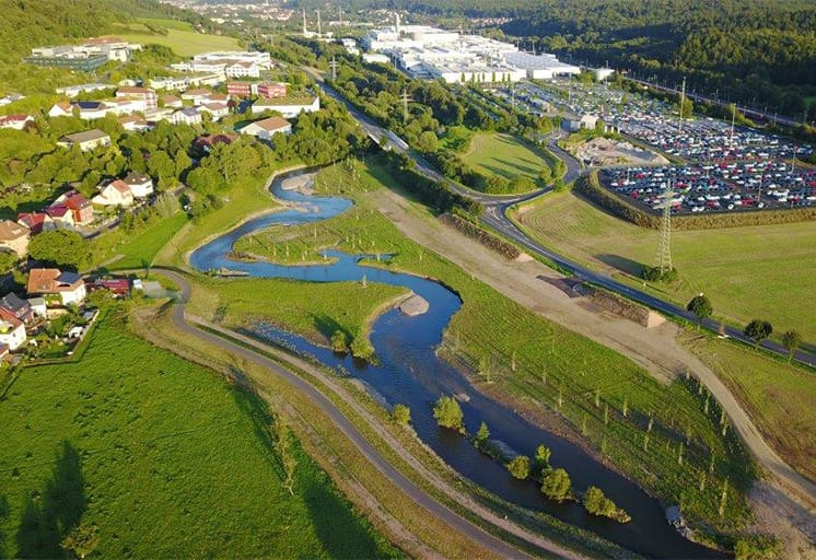 Die Hörselverlegung in Stedtfeld zum Zeitpunkt September 2017